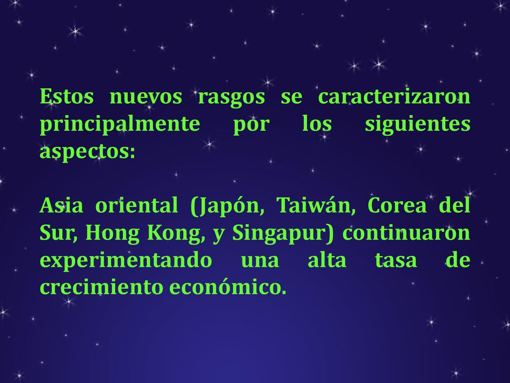 Estos nuevos rasgos se caracterizaron principalmente por los siguientes aspectos: