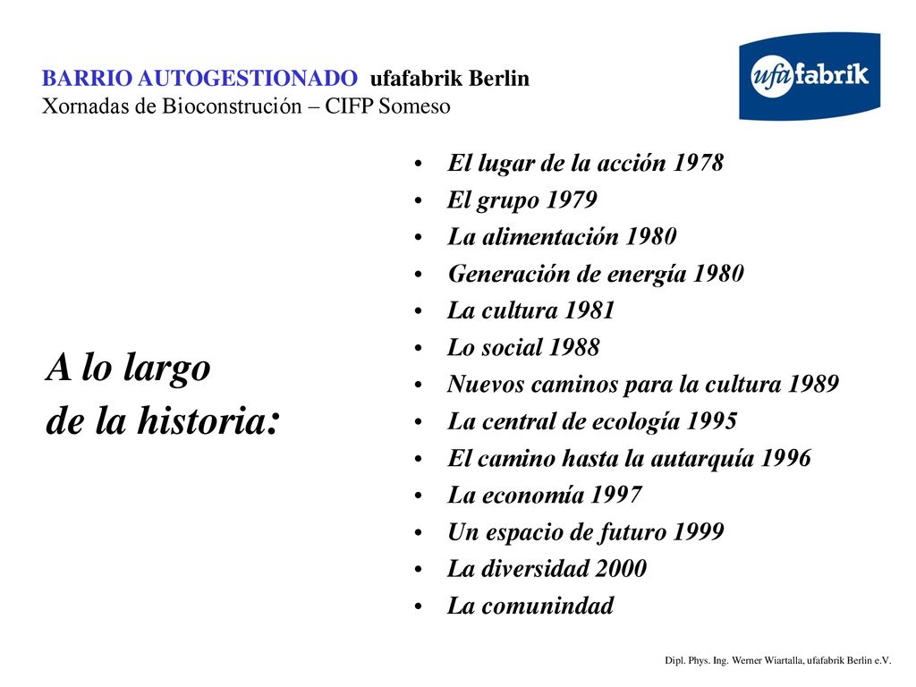 A lo largo de la historia: El lugar de la acción 1978 El grupo 1979