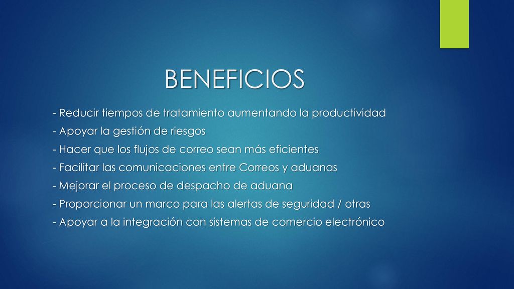 BENEFICIOS - Reducir tiempos de tratamiento aumentando la productividad. - Apoyar la gestión de riesgos.