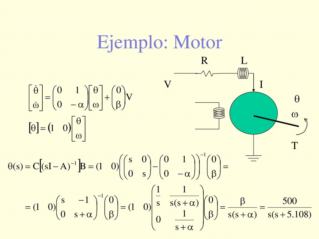 Ejemplo: Motor R L V I   T