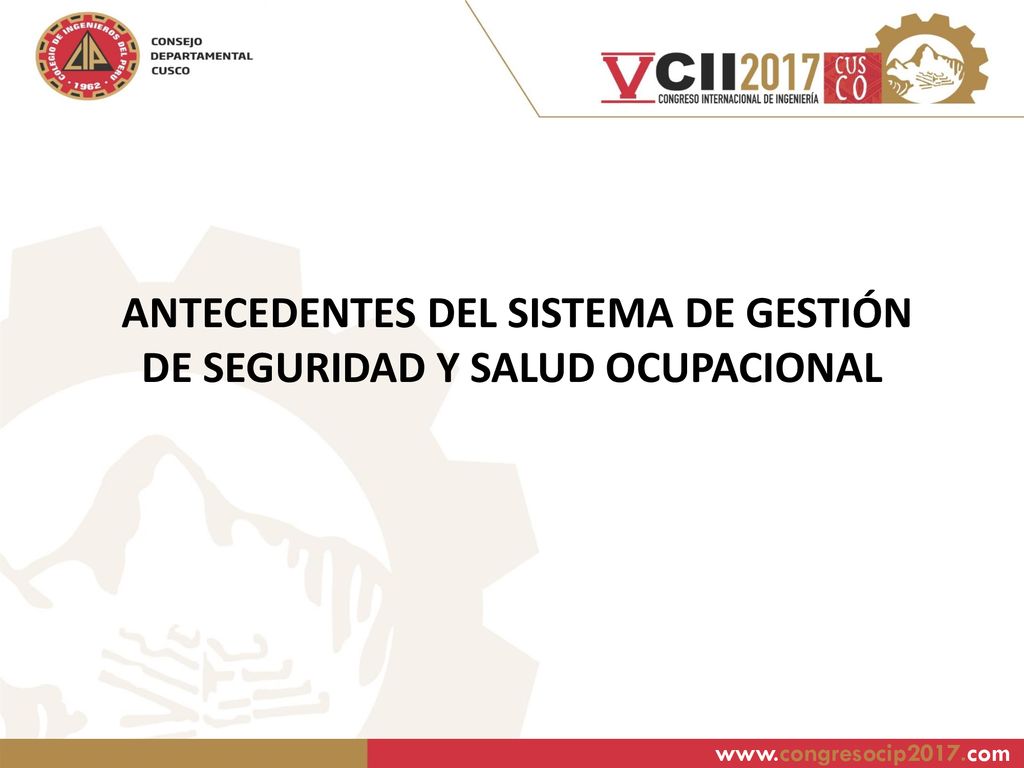 ANTECEDENTES DEL SISTEMA DE GESTIÓN DE SEGURIDAD Y SALUD OCUPACIONAL