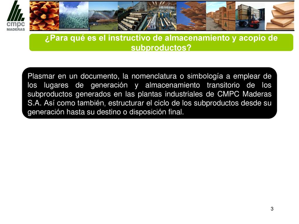 ¿Para qué es el instructivo de almacenamiento y acopio de subproductos