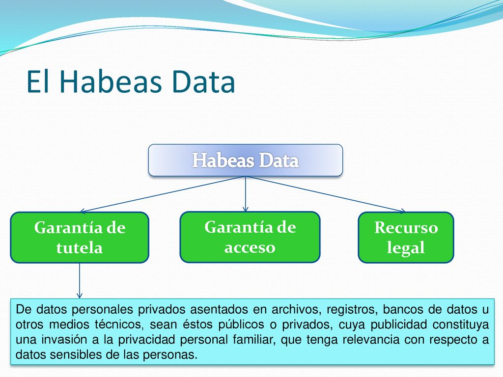 El Habeas Data Habeas Data Garantía de tutela Garantía de acceso