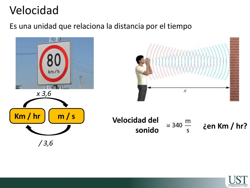 Velocidad Es una unidad que relaciona la distancia por el tiempo