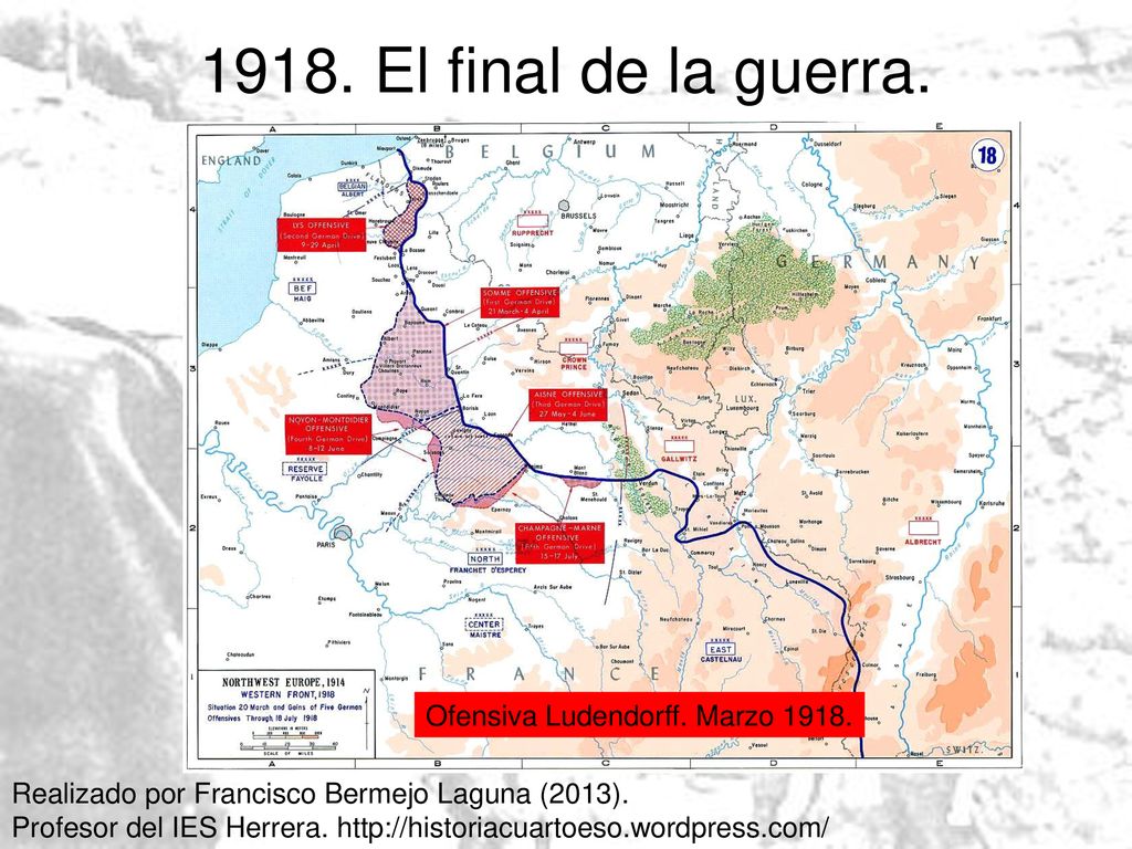 1918. El final de la guerra. Ofensiva Ludendorff. Marzo 1918.