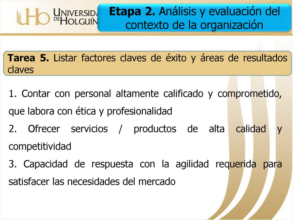 Etapa 2. Análisis y evaluación del contexto de la organización
