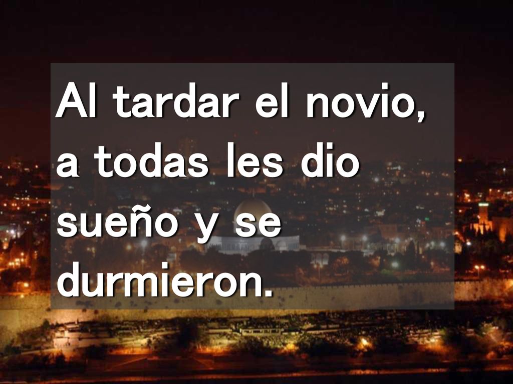 Al tardar el novio, a todas les dio sueño y se durmieron.