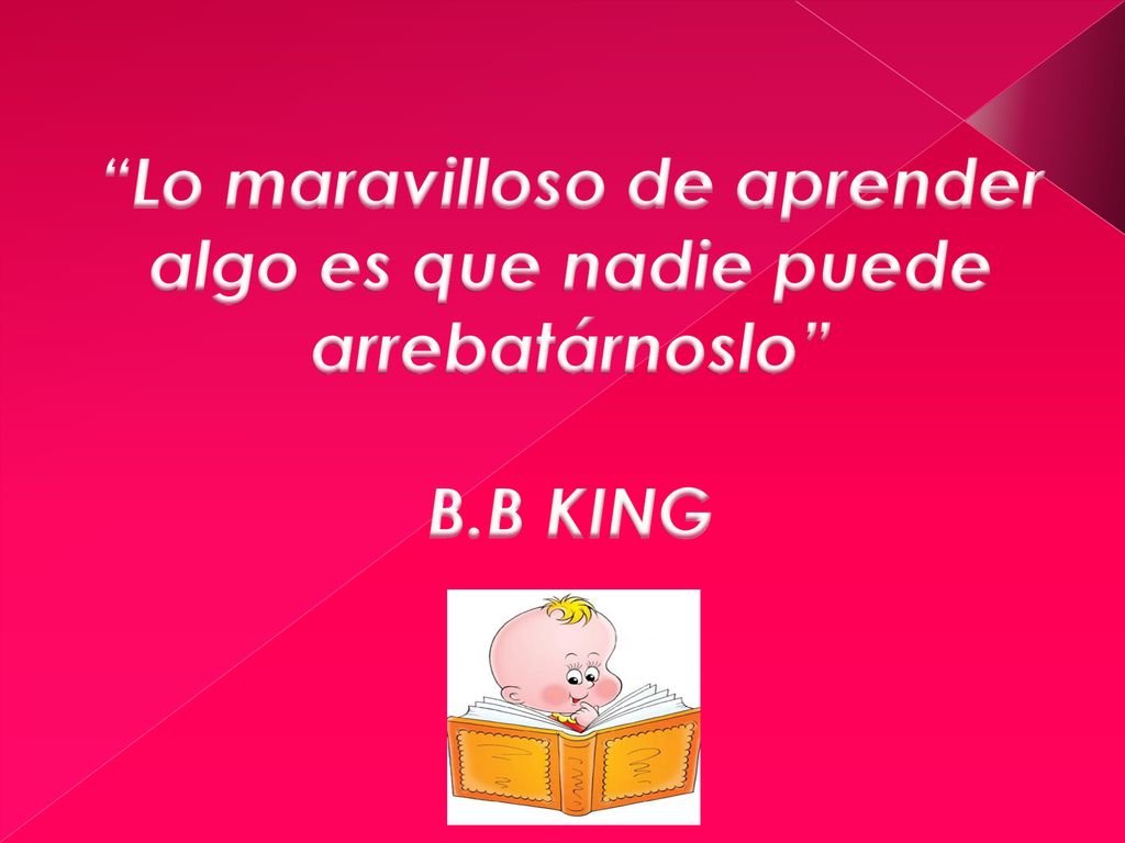 Lo maravilloso de aprender algo es que nadie puede arrebatárnoslo B