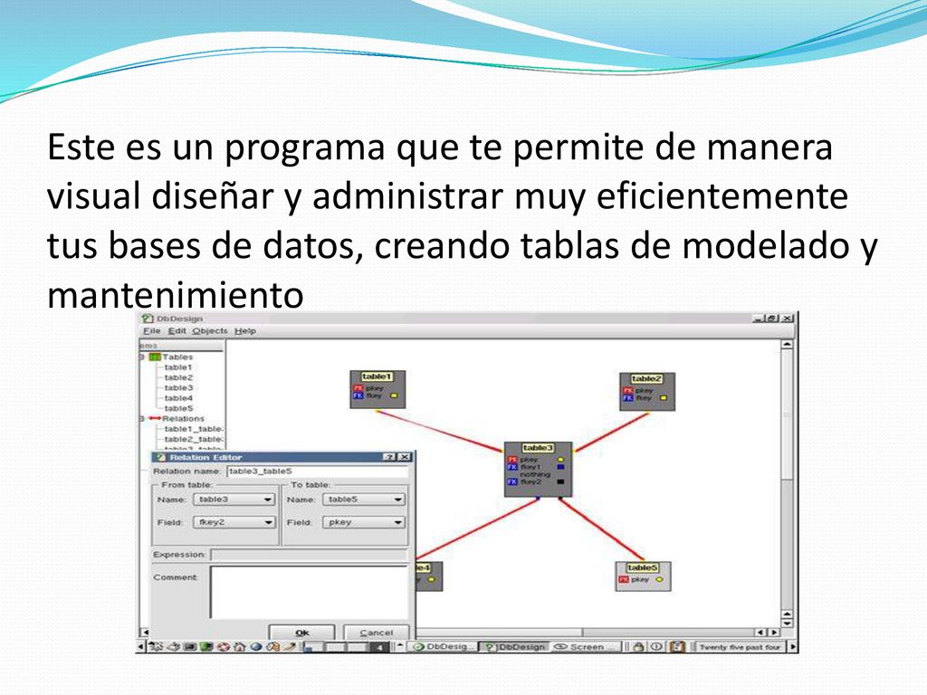 Este es un programa que te permite de manera visual diseñar y administrar muy eficientemente tus bases de datos, creando tablas de modelado y mantenimiento