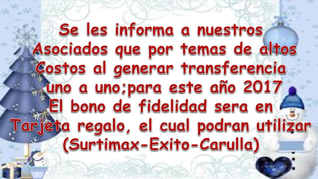 Se les informa a nuestros Asociados que por temas de altos