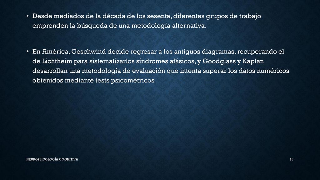 Desde mediados de la década de los sesenta, diferentes grupos de trabajo emprenden la búsqueda de una metodología alternativa.