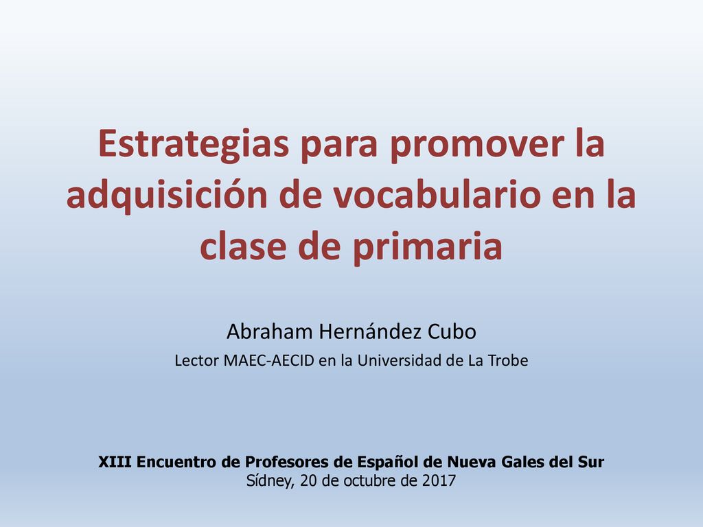 Abraham Hernández Cubo Lector MAEC-AECID en la Universidad de La Trobe