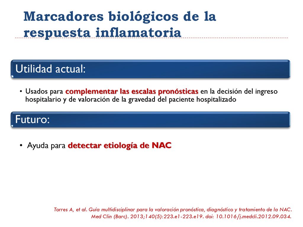 Marcadores biológicos de la respuesta inflamatoria