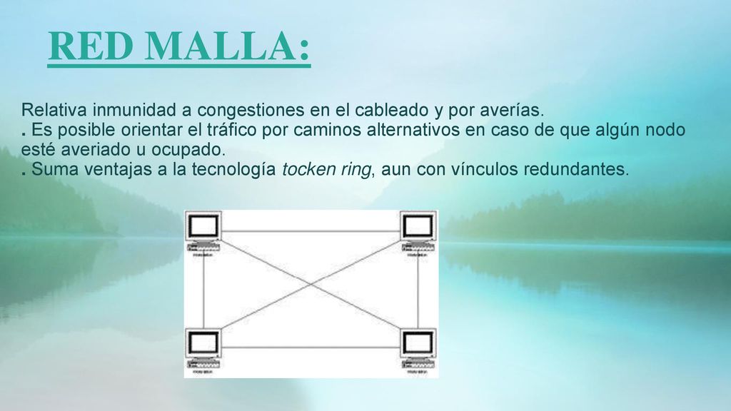 RED MALLA: Relativa inmunidad a congestiones en el cableado y por averías.