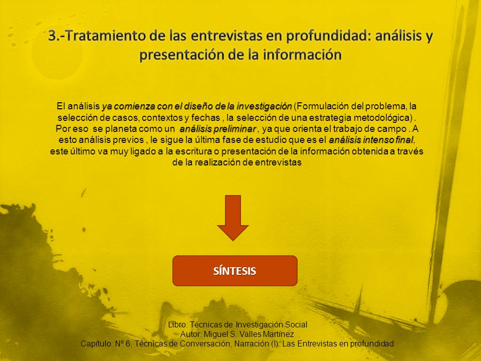 3.-Tratamiento de las entrevistas en profundidad: análisis y presentación de la información