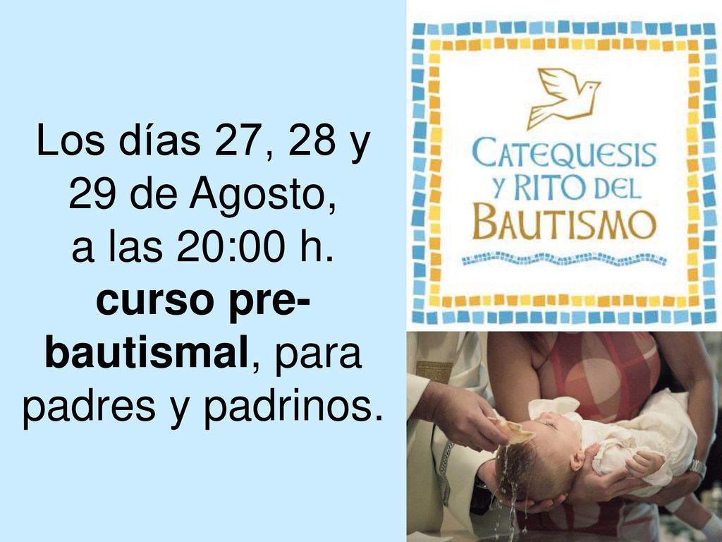 Los días 27, 28 y 29 de Agosto, a las 20:00 h