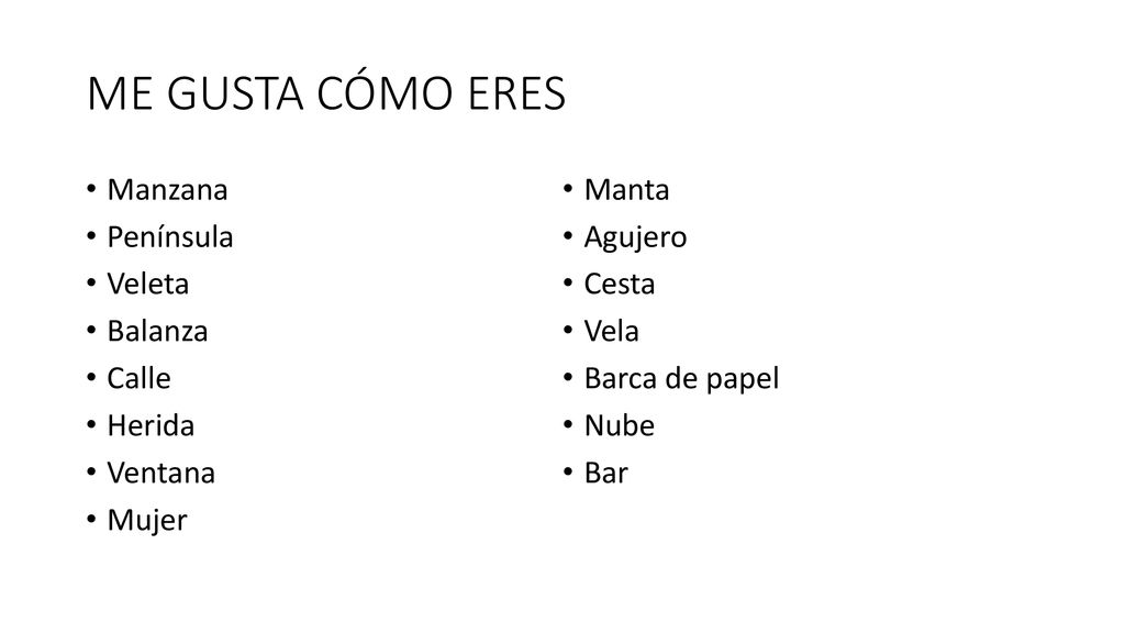 ME GUSTA CÓMO ERES Manzana Manta Península Agujero Veleta Cesta