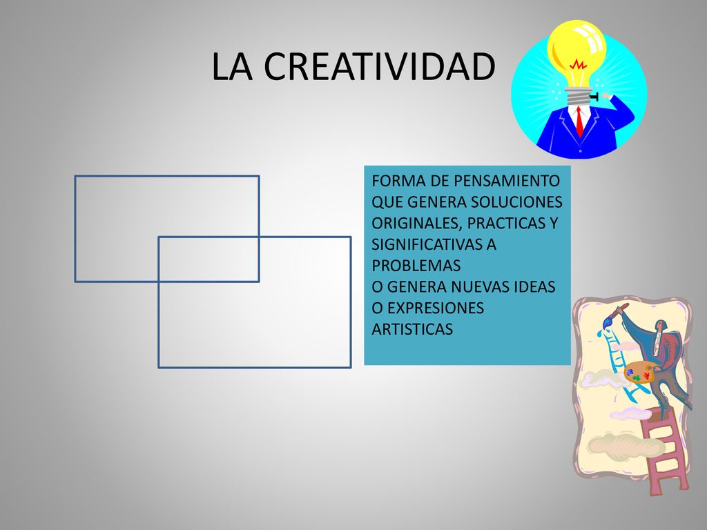 LA CREATIVIDAD FORMA DE PENSAMIENTO QUE GENERA SOLUCIONES ORIGINALES, PRACTICAS Y SIGNIFICATIVAS A PROBLEMAS.