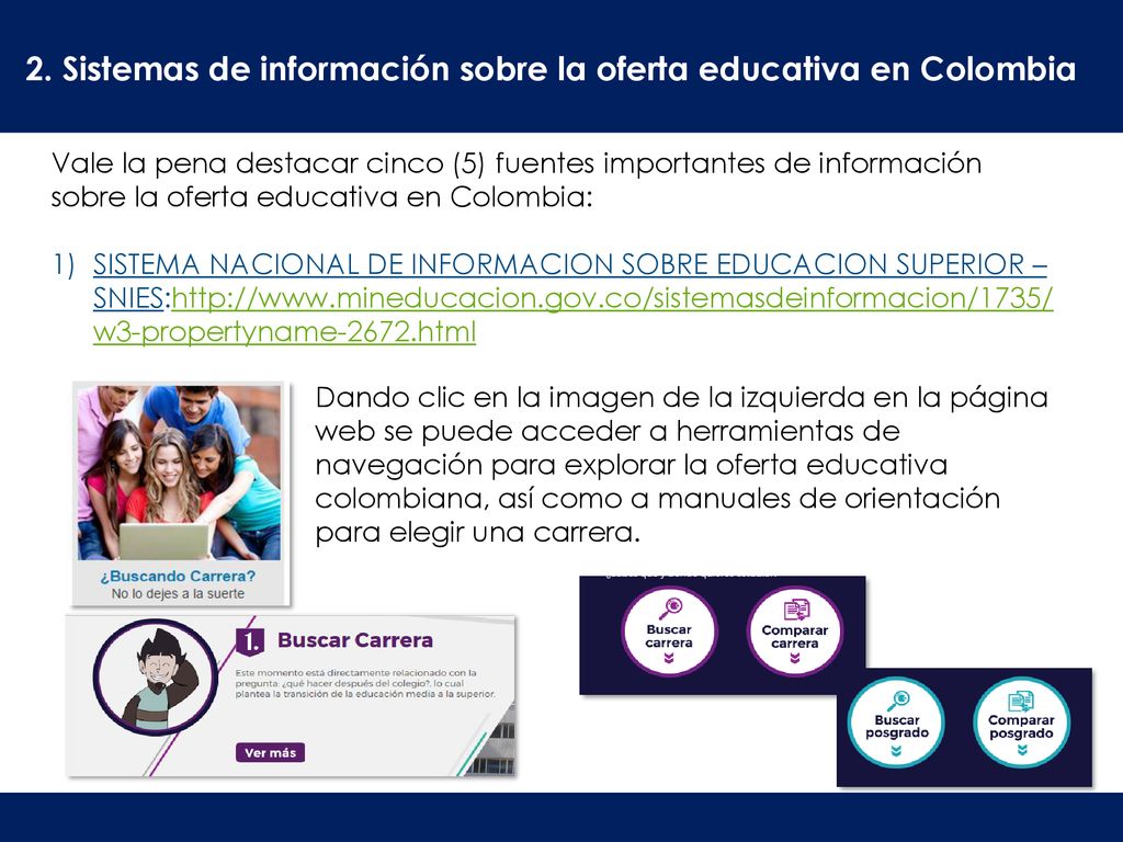 2. Sistemas de información sobre la oferta educativa en Colombia