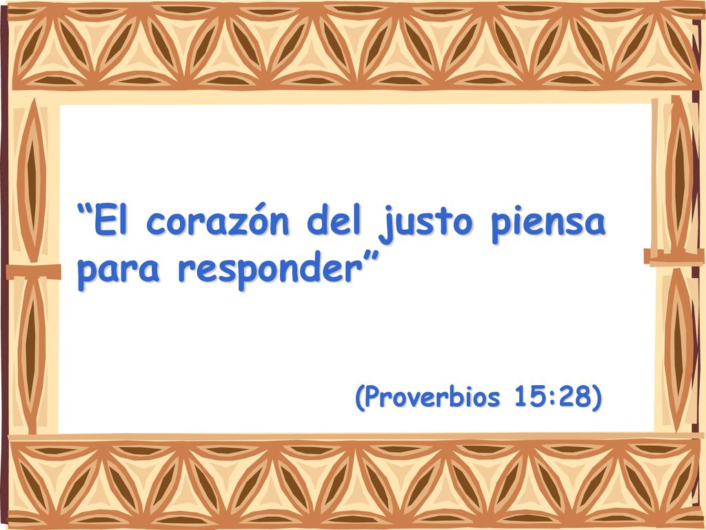 El corazón del justo piensa para responder