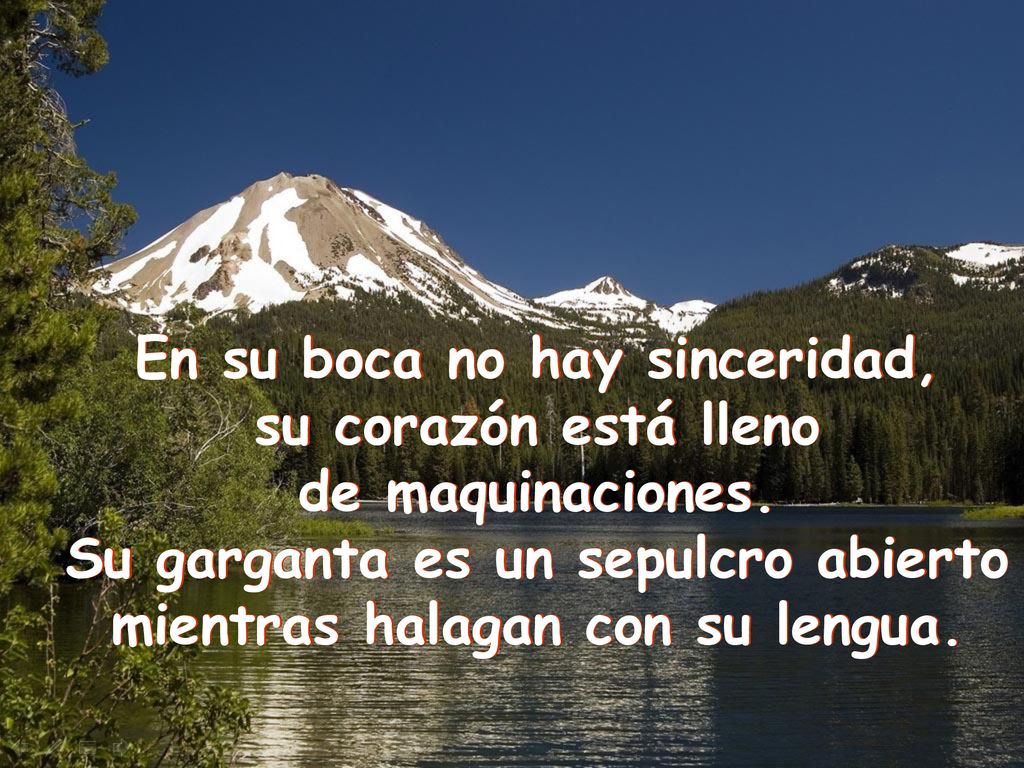 En su boca no hay sinceridad, su corazón está lleno de maquinaciones.