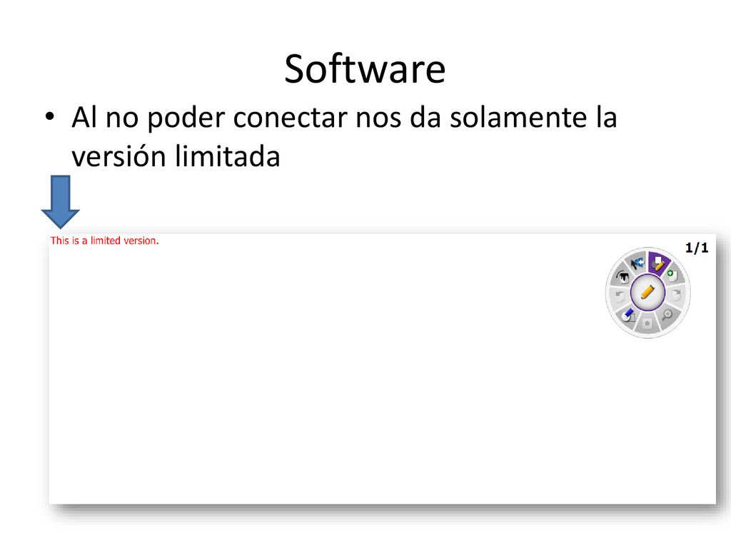 Software Al no poder conectar nos da solamente la versión limitada