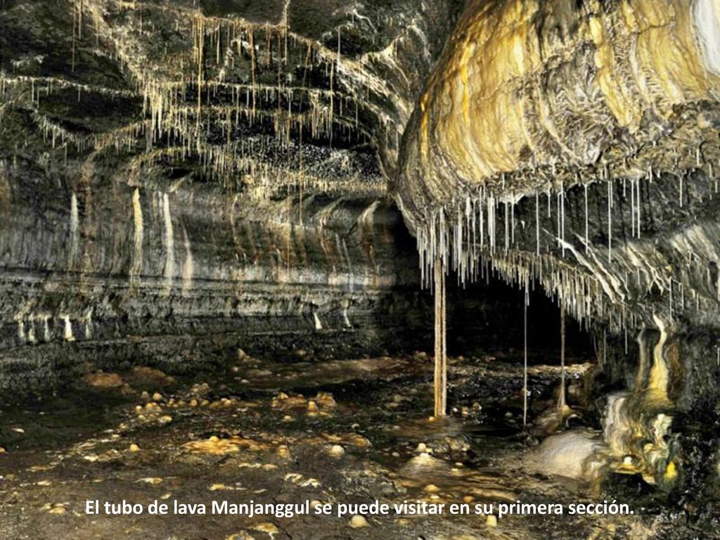 El tubo de lava Manjanggul se puede visitar en su primera sección.