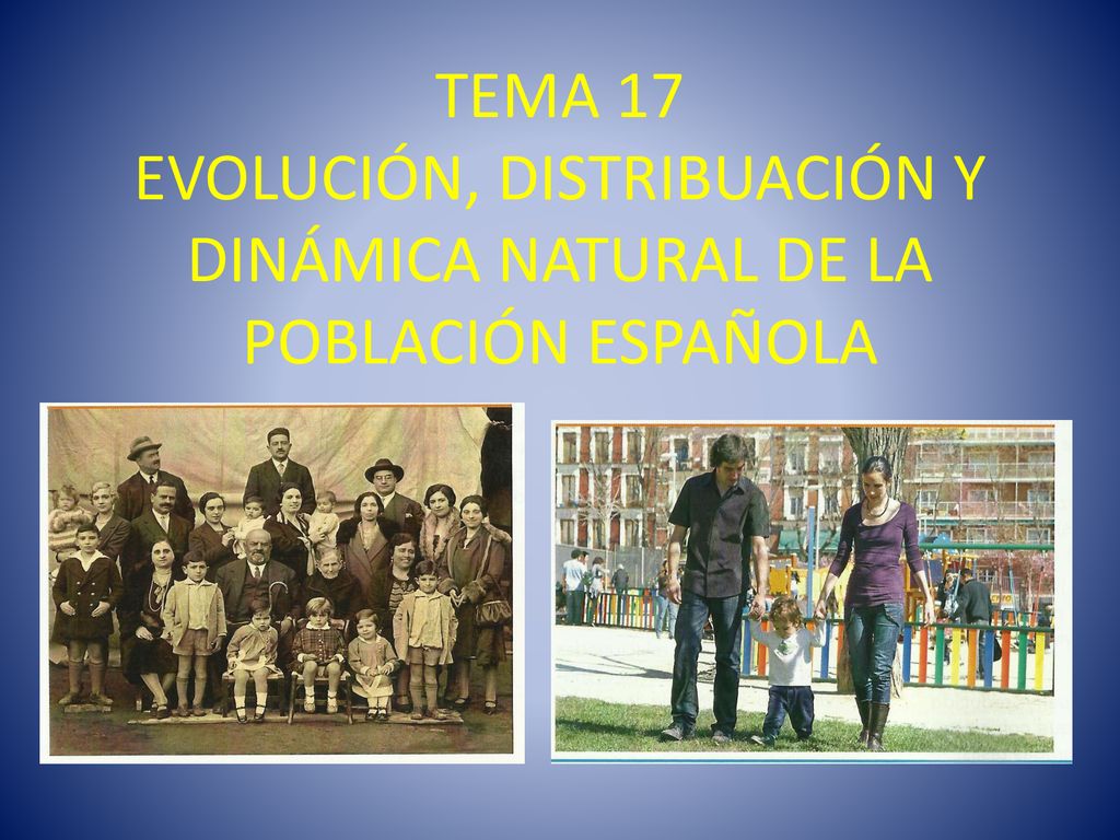 TEMA 17 EVOLUCIÓN, DISTRIBUACIÓN Y DINÁMICA NATURAL DE LA POBLACIÓN ESPAÑOLA