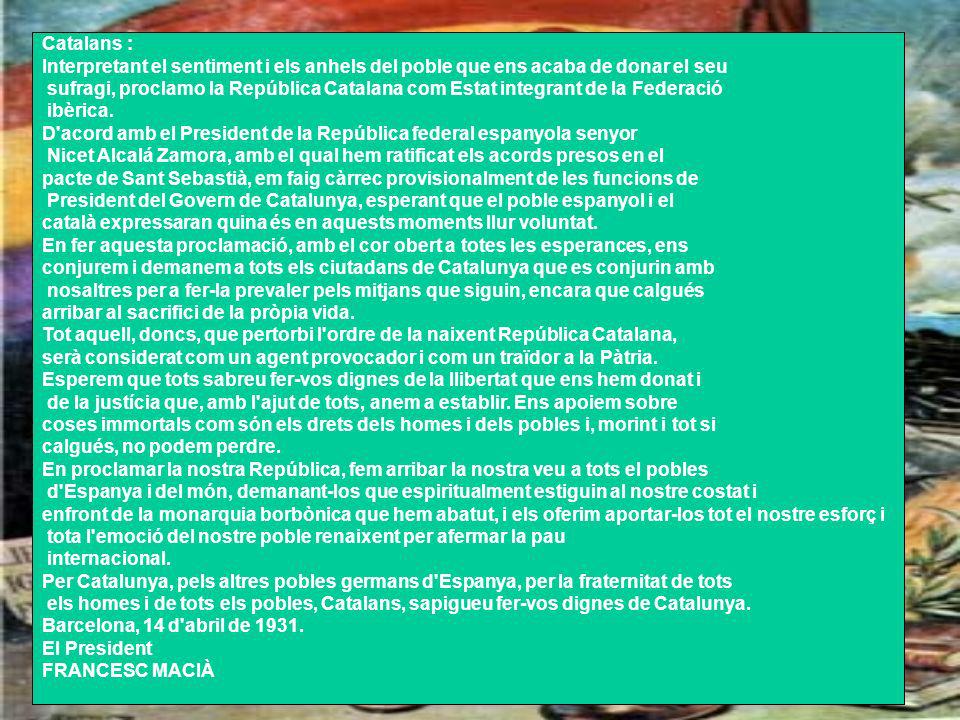 Catalans : Interpretant el sentiment i els anhels del poble que ens acaba de donar el seu.