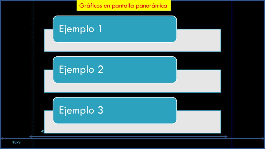 Ejemplo 1 Ejemplo 2 Ejemplo 3 Gráficos en pantalla panorámica