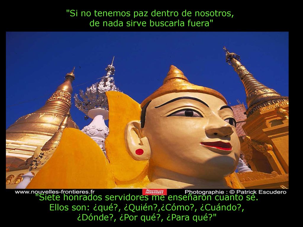 Si no tenemos paz dentro de nosotros, de nada sirve buscarla fuera
