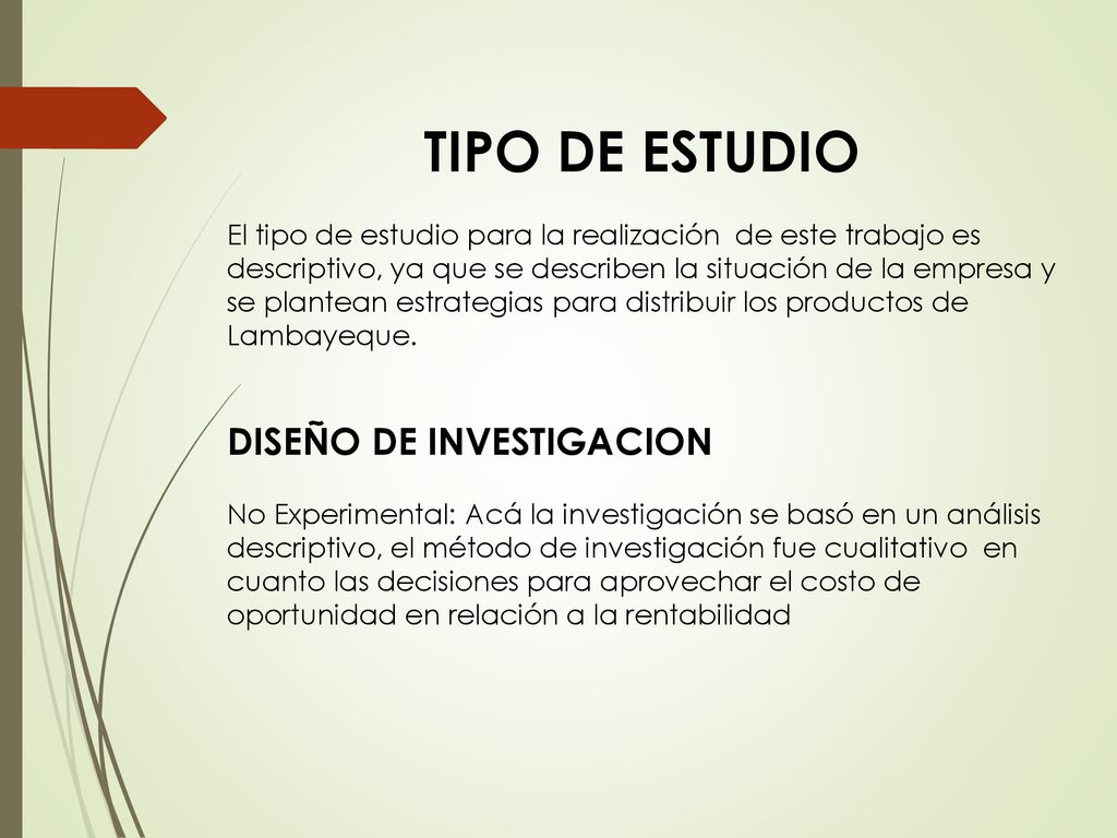 TIPO DE ESTUDIO DISEÑO DE INVESTIGACION