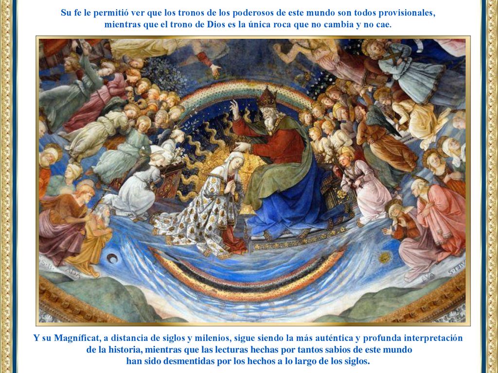 mientras que el trono de Dios es la única roca que no cambia y no cae.