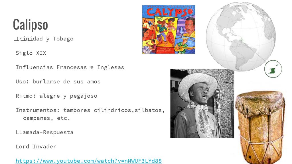 Calipso Trinidad y Tobago Siglo XIX Influencias Francesas e Inglesas