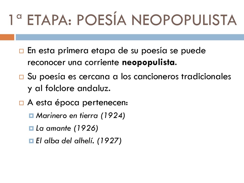 1ª ETAPA: POESÍA NEOPOPULISTA