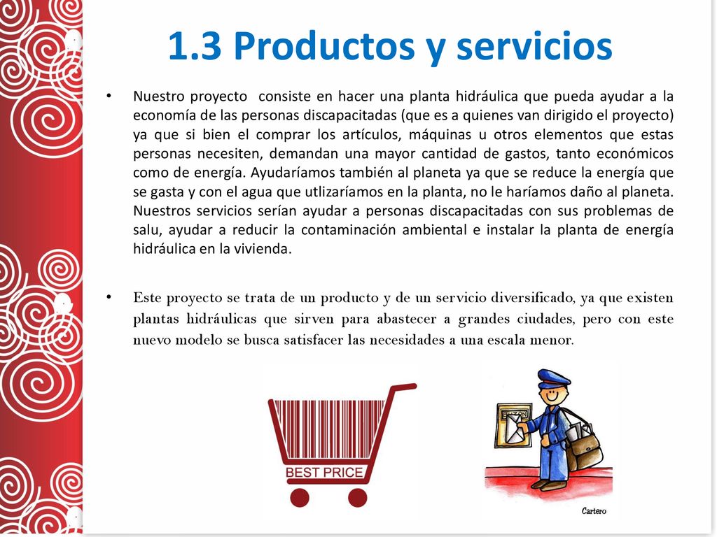 1.3 Productos y servicios