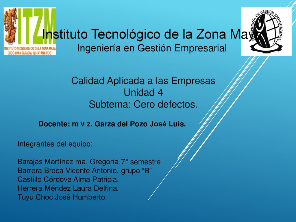 Instituto Tecnológico de la Zona Maya Ingeniería en Gestión Empresarial