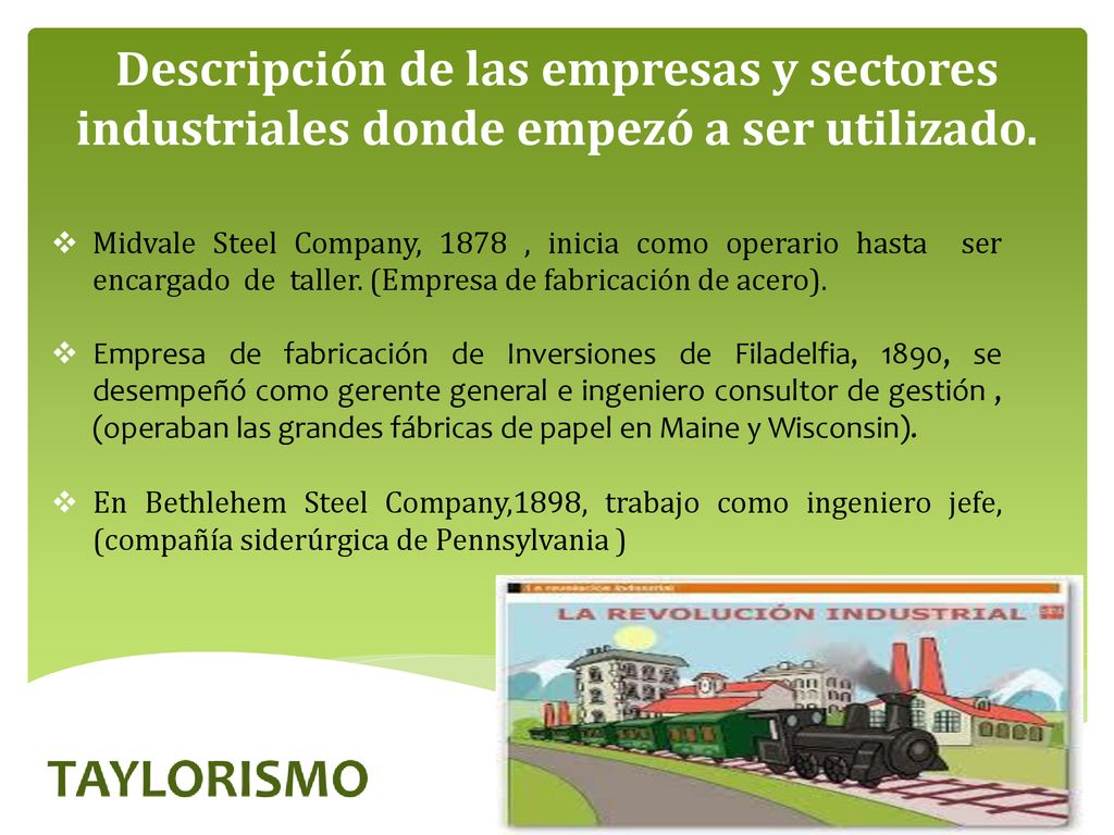 Descripción de las empresas y sectores industriales donde empezó a ser utilizado.