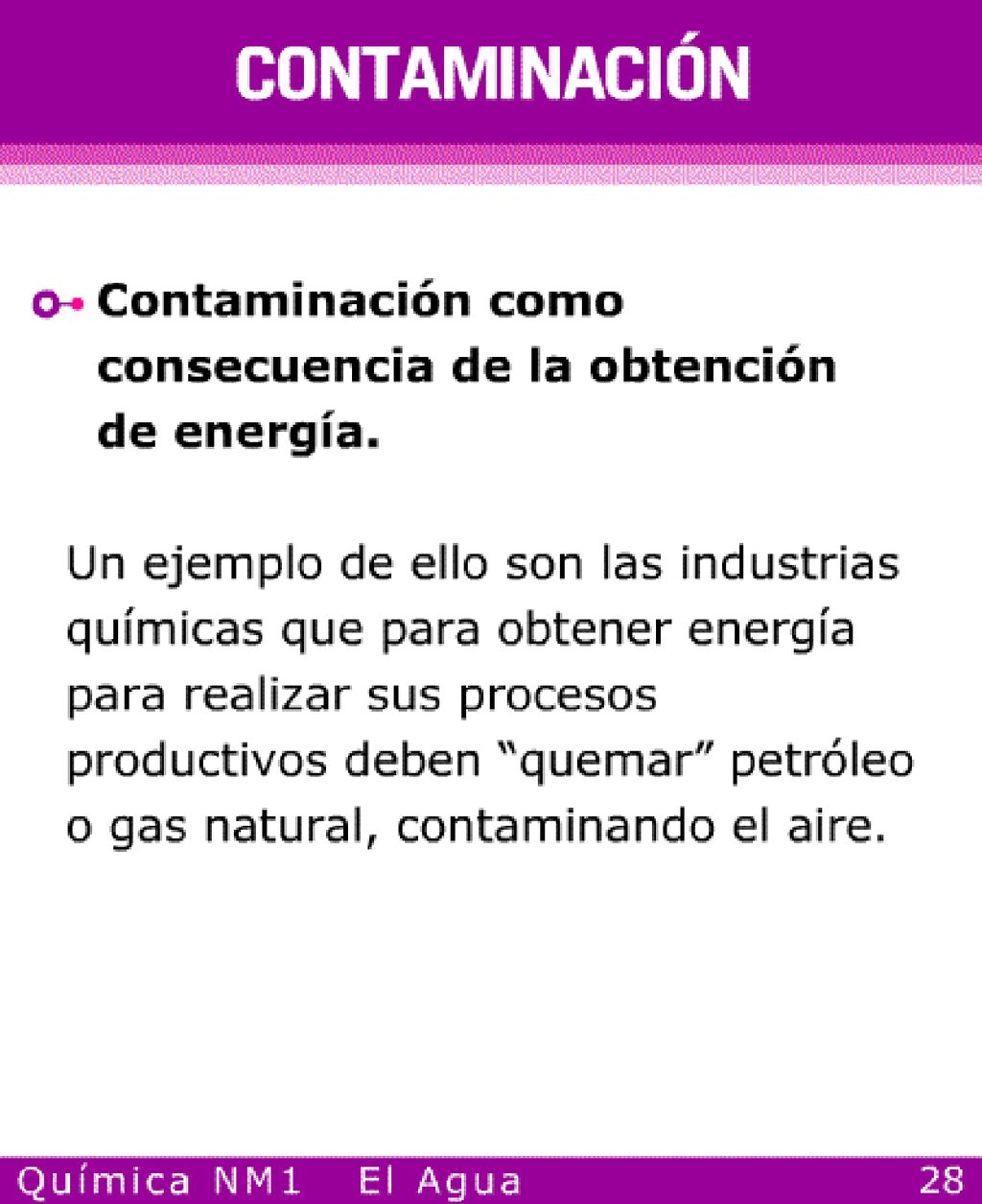 Actividad Sugerida Experimentación de sobre contaminantes del agua para determinar sus efectos.