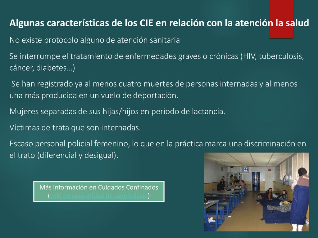 Algunas características de los CIE en relación con la atención la salud