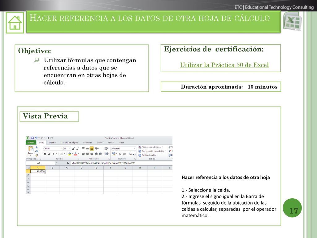 Hacer referencia a los datos de otra hoja de cálculo