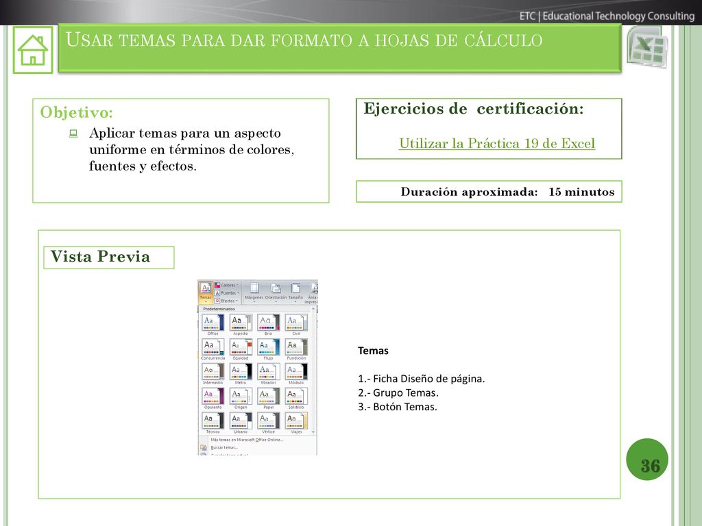 Usar temas para dar formato a hojas de cálculo