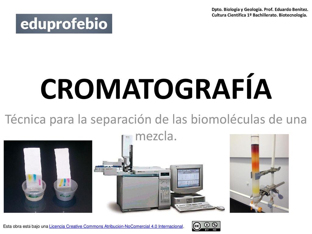 Técnica para la separación de las biomoléculas de una mezcla.