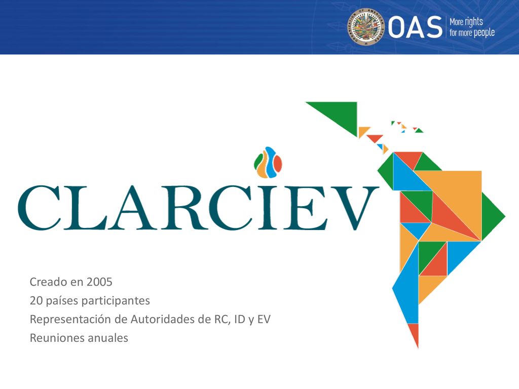 Representación de Autoridades de RC, ID y EV Reuniones anuales