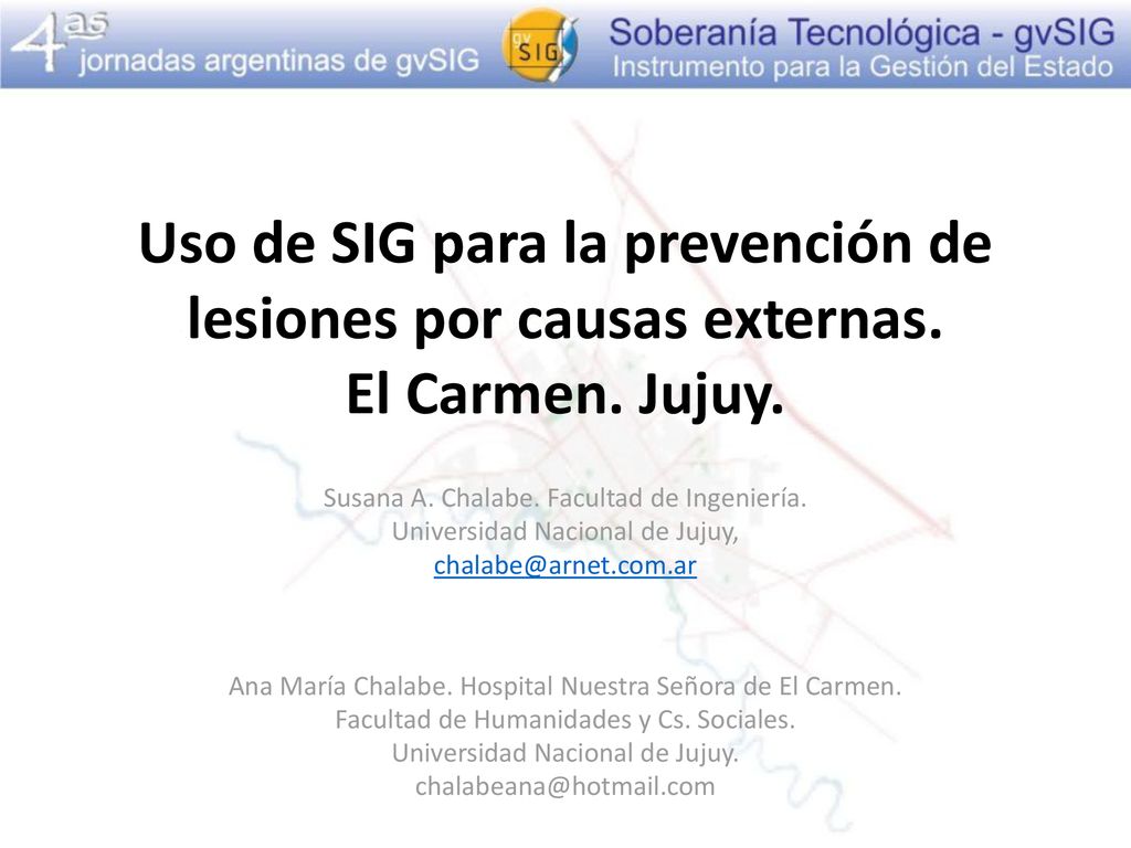 Uso de SIG para la prevención de lesiones por causas externas