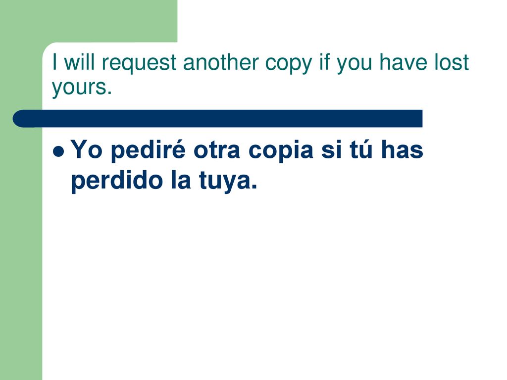 I will request another copy if you have lost yours.