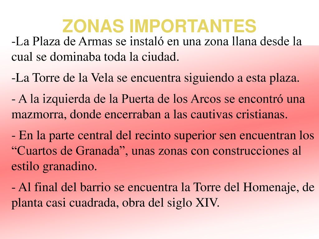 ZONAS IMPORTANTES -La Plaza de Armas se instaló en una zona llana desde la cual se dominaba toda la ciudad.