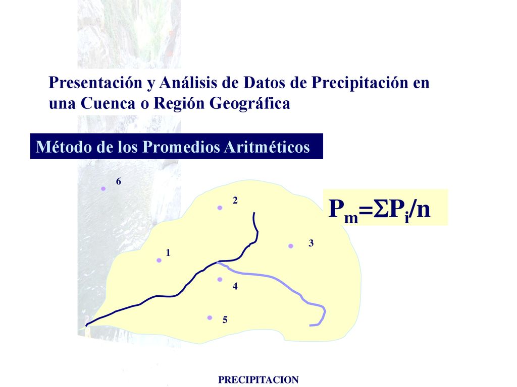 Presentación y Análisis de Datos de Precipitación en una Cuenca o Región Geográfica