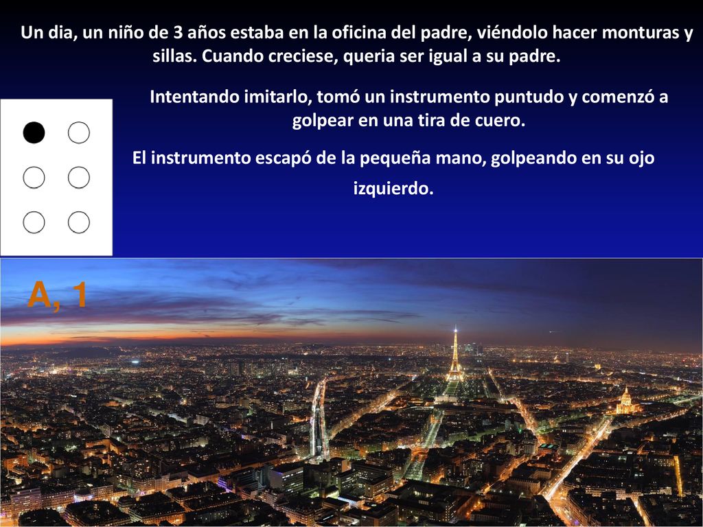 Un dia, un niño de 3 años estaba en la oficina del padre, viéndolo hacer monturas y sillas. Cuando creciese, queria ser igual a su padre.