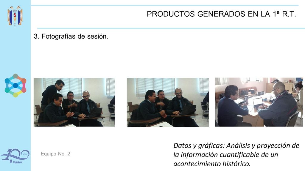 PRODUCTOS GENERADOS EN LA 1ª R.T.